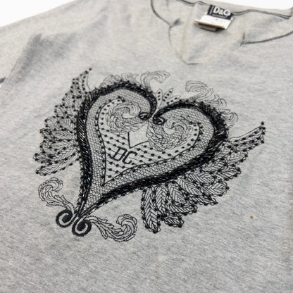Vintage 2000s Dolce & Gabbana Embroidered Long Sleeve T Shirt Womens Size S | Small, Multicoloured