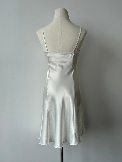 Vintage 1990s Satin Mini Slip Dress - S