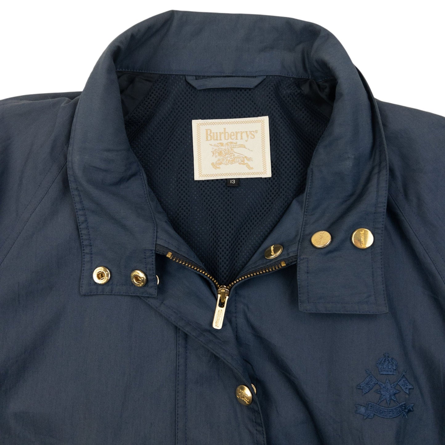 Vintage 90s Burberry Zip Up Jacket Size M | Medium, Blue