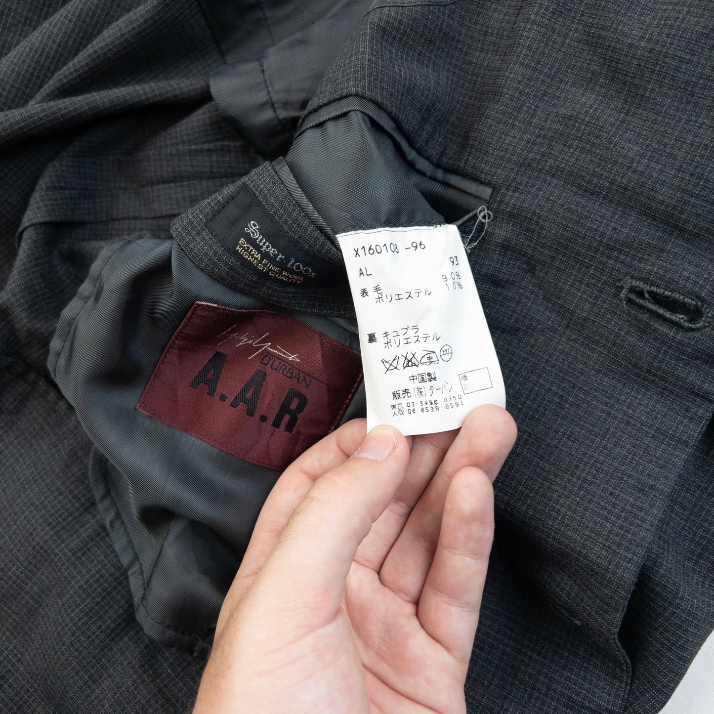 Vintage 90s Yohji Yamamoto D'Urban A.A.R Blazer Jacket Size M | Medium, Grey