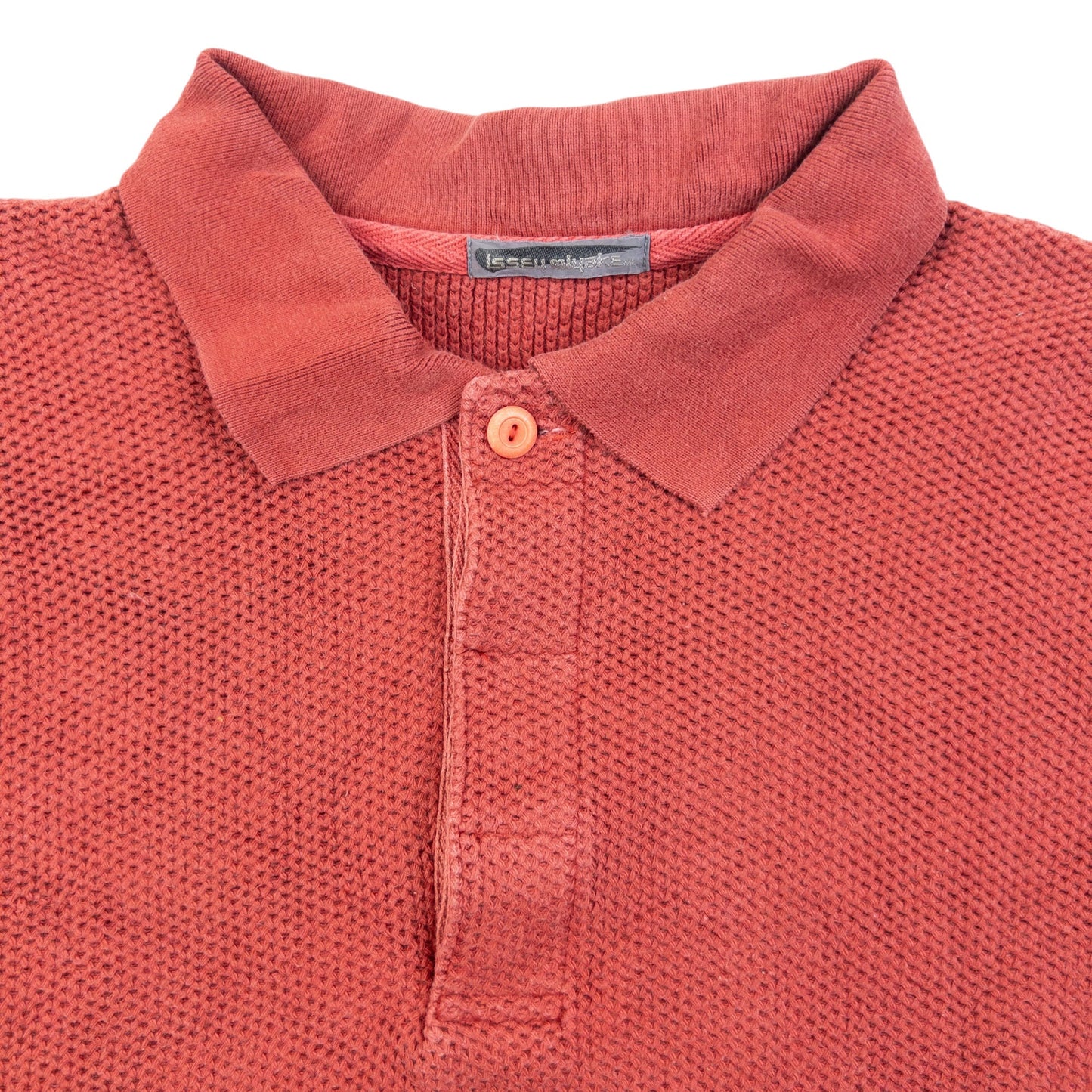 Vintage 80s Issey Miyake MEN Knit Polo Jumper Size S | Small, Pink