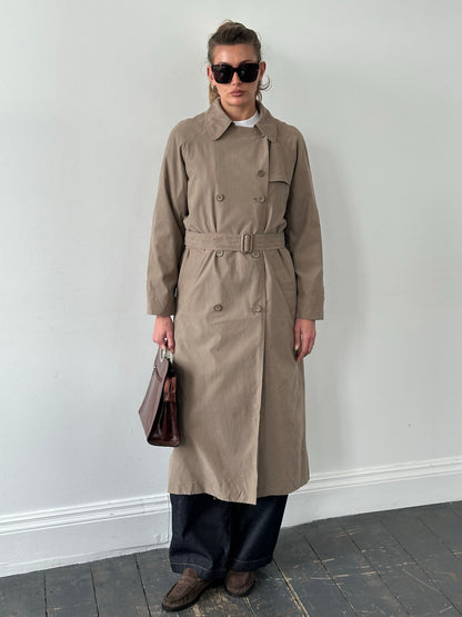 London Fog 1990s Double Breasted Belted Trench Coat - S