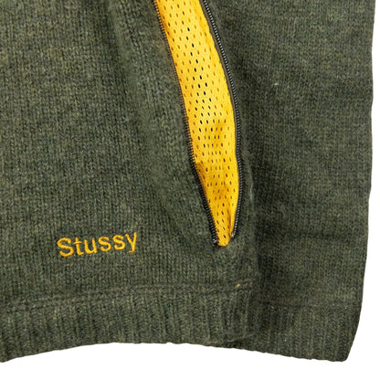 Vintage 2000s Stussy Q Zip Wool Hoodie Size S | Small, Multicoloured