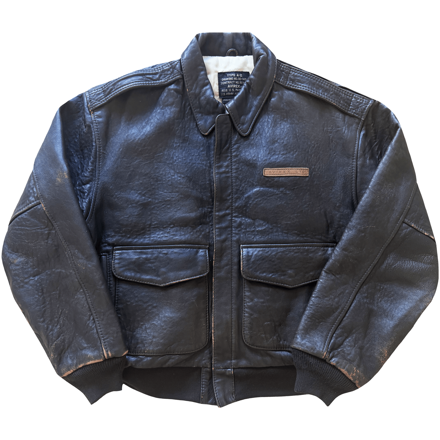 Avirex 'The K.O Kid' A2 Leather Flight Jacket - S / M | S / M, Red