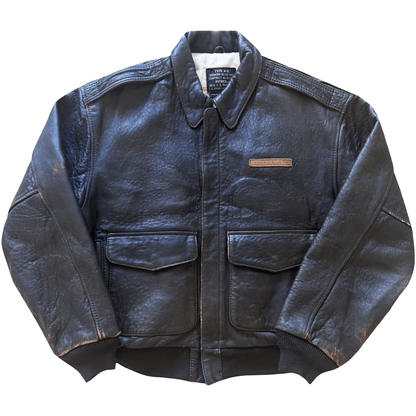 Avirex 'The K.O Kid' A2 Leather Flight Jacket - S / M | S / M, Red