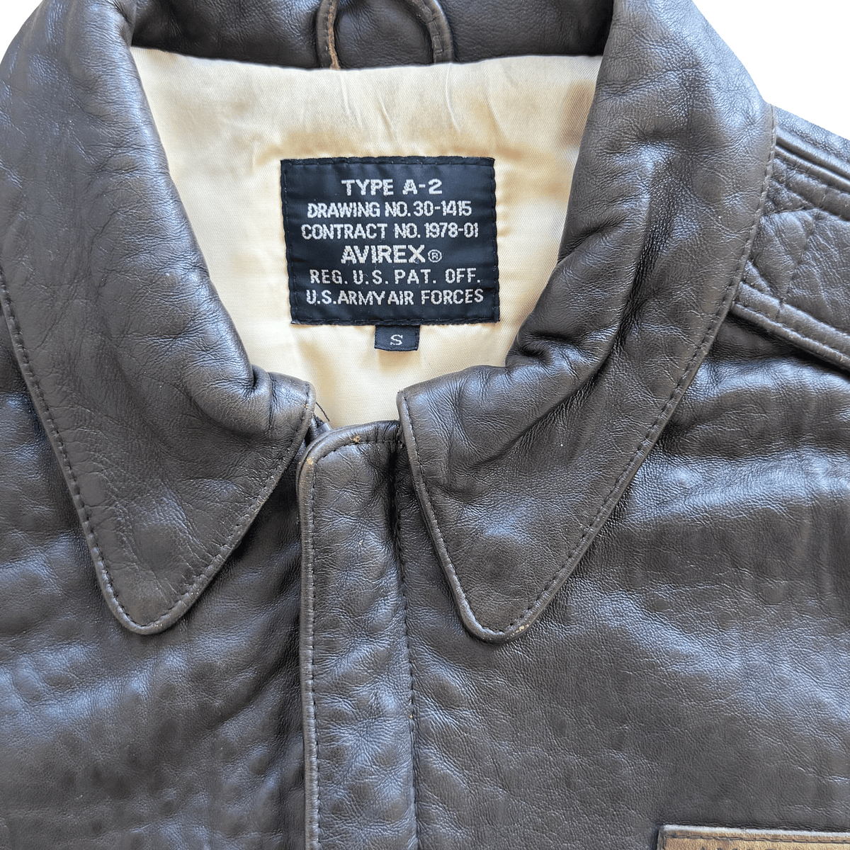 Avirex 'Pride of The Yanks' 90's A2 Leather Flight Jacket - S | S / M, Red