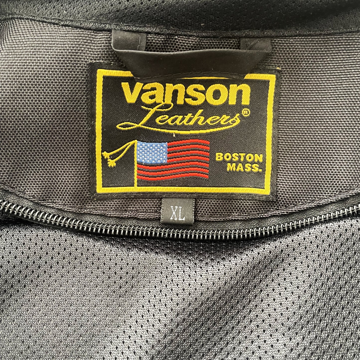 Vanson Leathers Motorcycle Mesh Racer Jacket - L