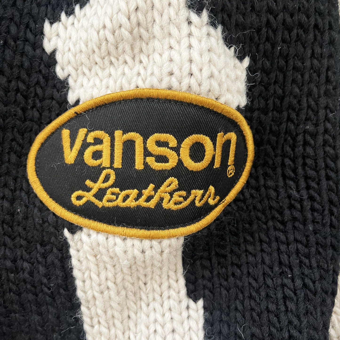 Vanson Leathers Skeleton Cowichan Jumper - M | Medium, Black and White