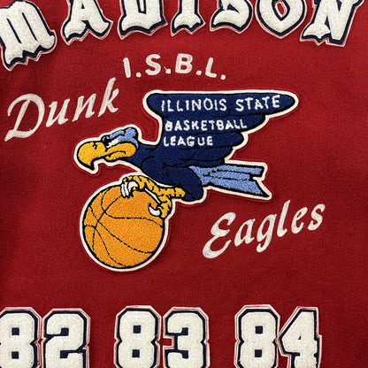 Whitesville Dunk Eagles Varsity Jacket - L | Large, White