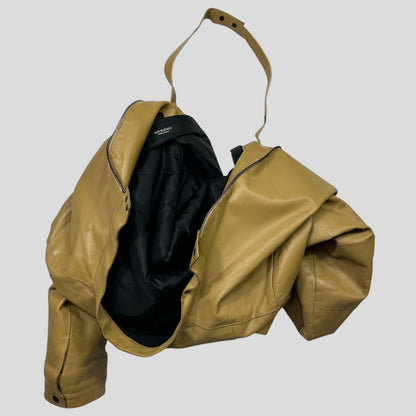 Neil Barrett AW00 Caramel Leather Moto Slingbag Jacket - L | Default Title, Multicoloured