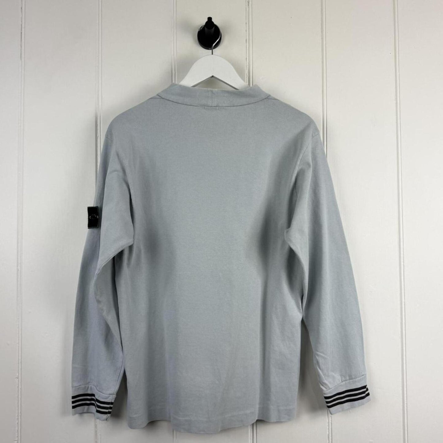 1996 Stone Island Mock Neck Long Sleeve T-Shirt (S) | Small, Blue