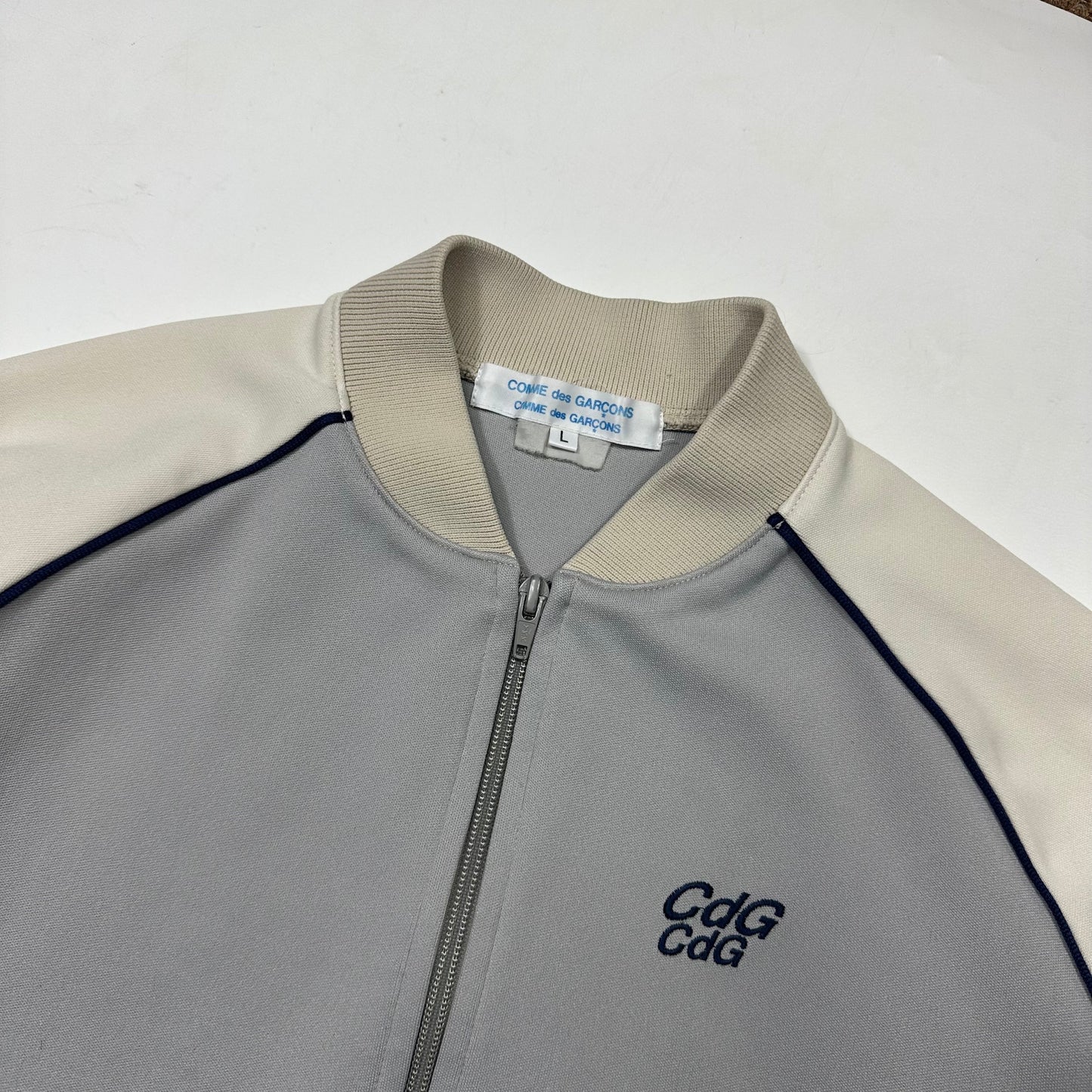 CDG 00’s Comme Comme Logo Bomber Bi-colour Track Jacket - L (S)