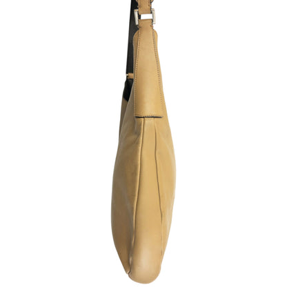 Vintage 2000s Prada Leather Shoulder Bag | O/S, Beige