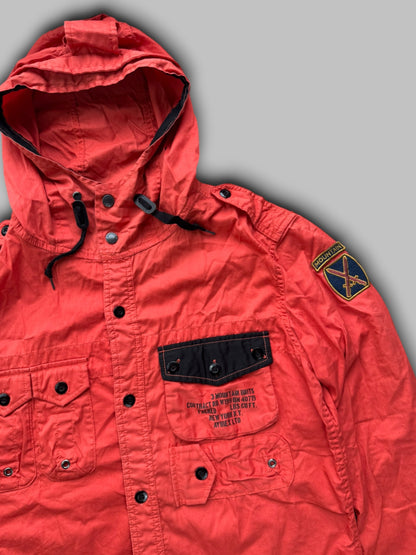 Avirex Flight Jacket (M) | Grey, Red