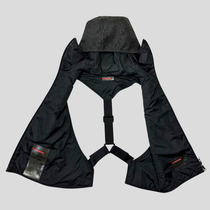 Prada Sport AW99 Technical Wool Ninja Harness Vest - IT42 (S) | Grey