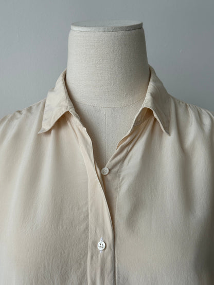 Italian Vintage 1990s Pure Silk Sheer Shirt - L