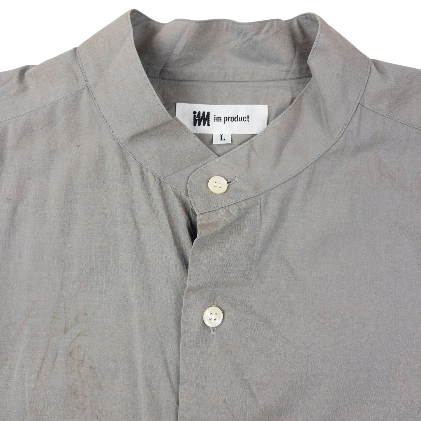 Vintage 90s Issey Miyake Long Sleeve Button Up Shirt Size L | Large, Grey