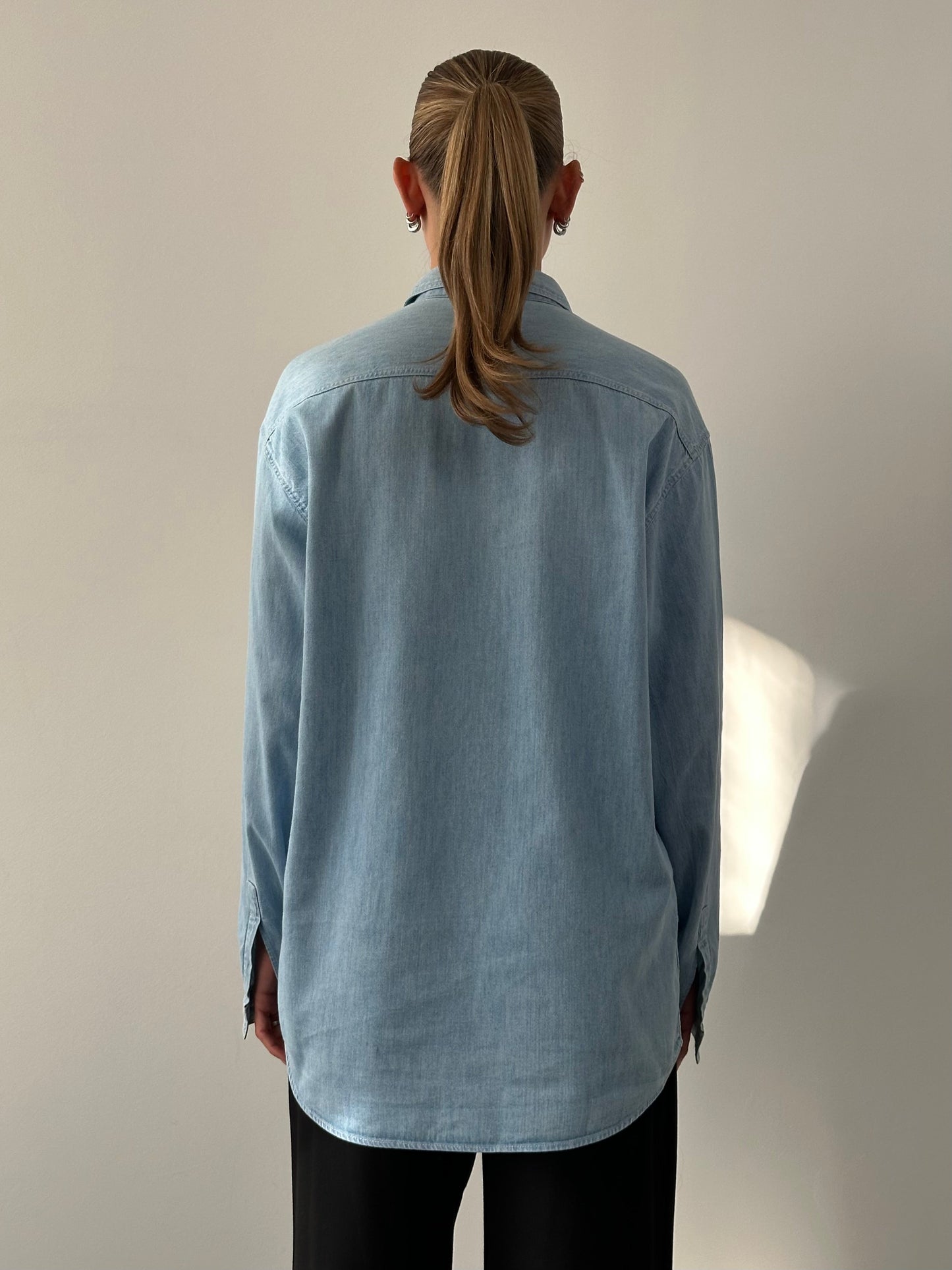 Armani Jeans Pure Cotton Denim Logo Shirt - XL