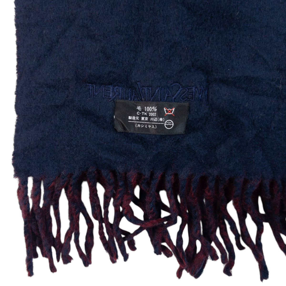 Vintage 90s YSL Yves Saint Laurent Wool Tassel Scarf | O/S, Multicoloured