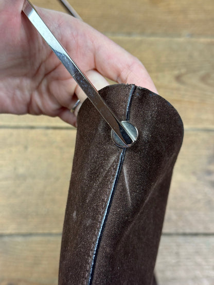 FW 1997 Gucci by Tom Ford brown suede hobo bag | O/S, Brown