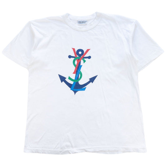 Vintage YSL Yves Saint Laurent Anchor T Shirt Size M
