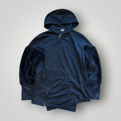 Comme des Garçons Homme Plus Asymmetrical Zip Up Hoodie L | O/S, Navy
