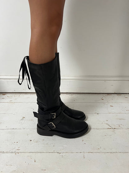 ANN DEMEULEMEESTER BOOTS (EU 35, FITS 36.5) | DEFAULT TITLE, Black