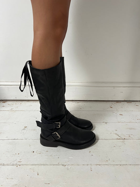 ANN DEMEULEMEESTER BOOTS (EU 35, FITS 36.5) | DEFAULT TITLE, Black