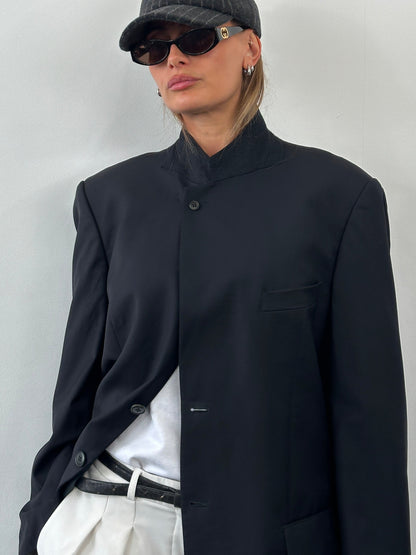 Su Misura x Loro Piana 2000s Pure Wool Single Breasted High Neck Blazer - 42R/XL