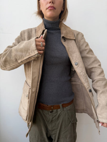 C.P. Company AW03 Moleskin Spalmatura Jacket | 44, Beige