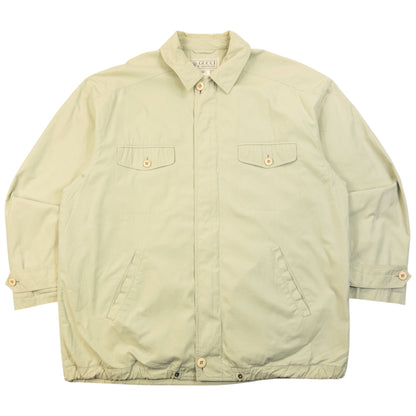 Vintage 80s Gucci Zip Up Jacket Size L | Large, Cream
