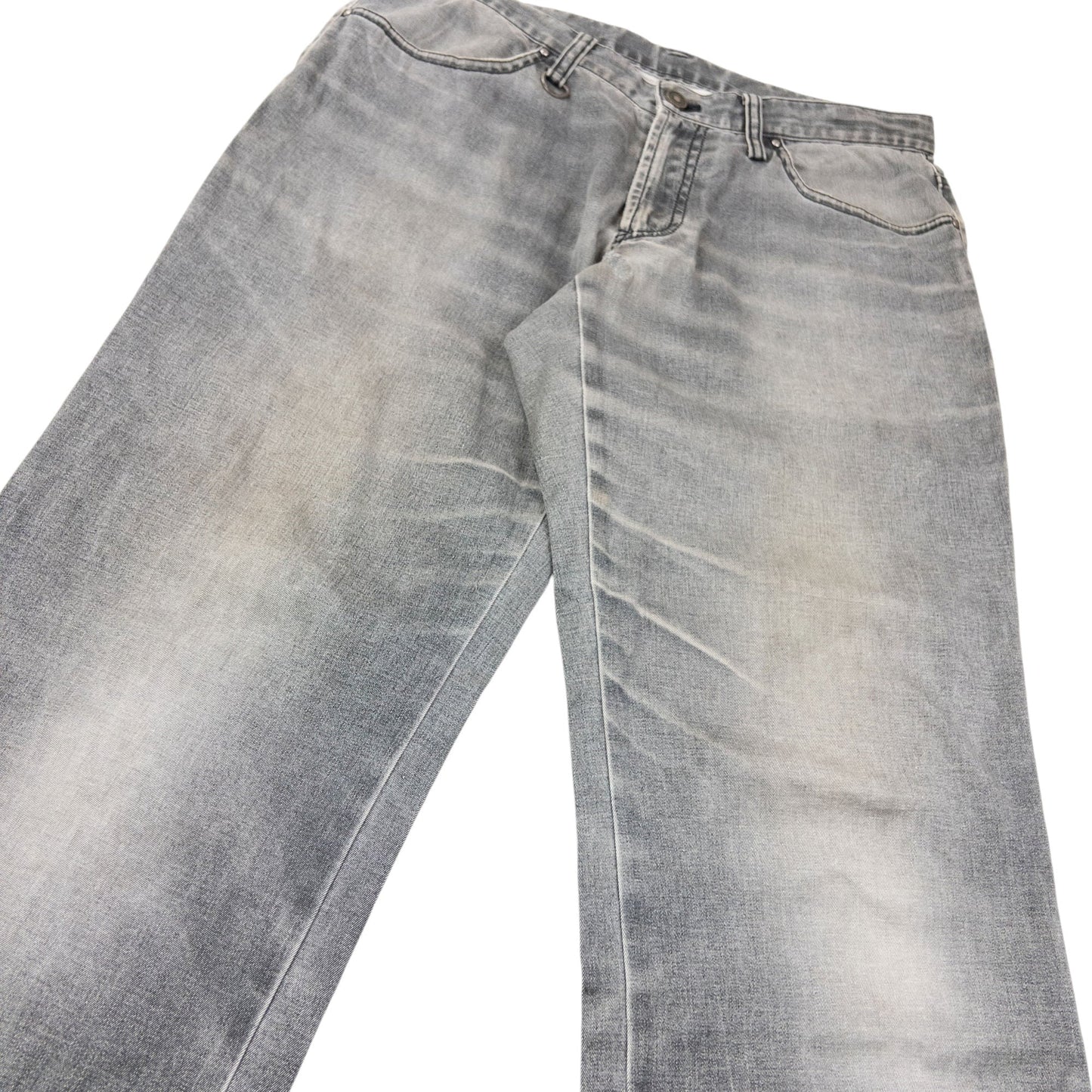 Vintage 90s Gaultier HOMME Objet Lightweight Denim Jeans Size W32 | W32, Grey