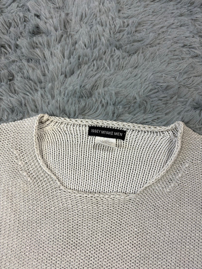 Issey Miyake MEN 2011 Cable Knit Inside-Out Effect Jumper - M/L | O/S, Grey