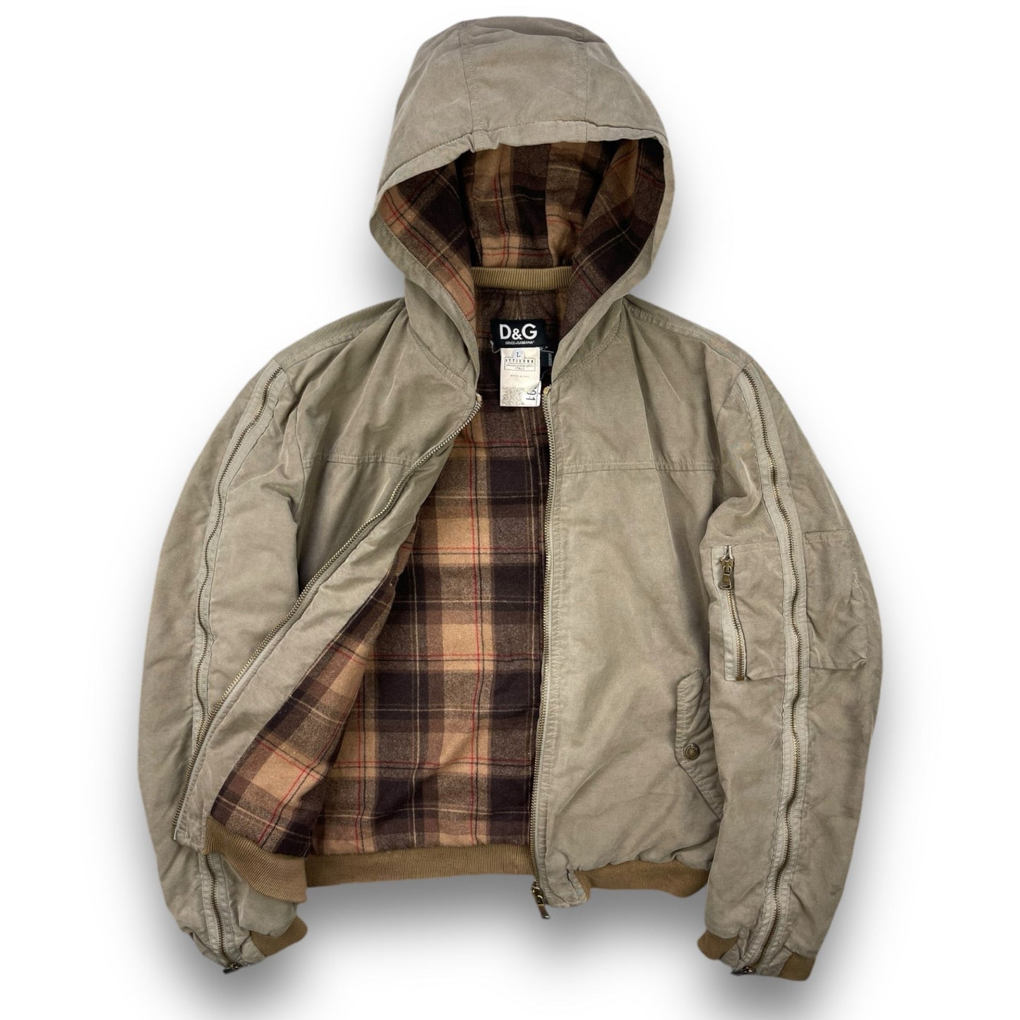 2003 Dolce & Gabbana Cargo Zip Jacket (L) | Default Title, Brown