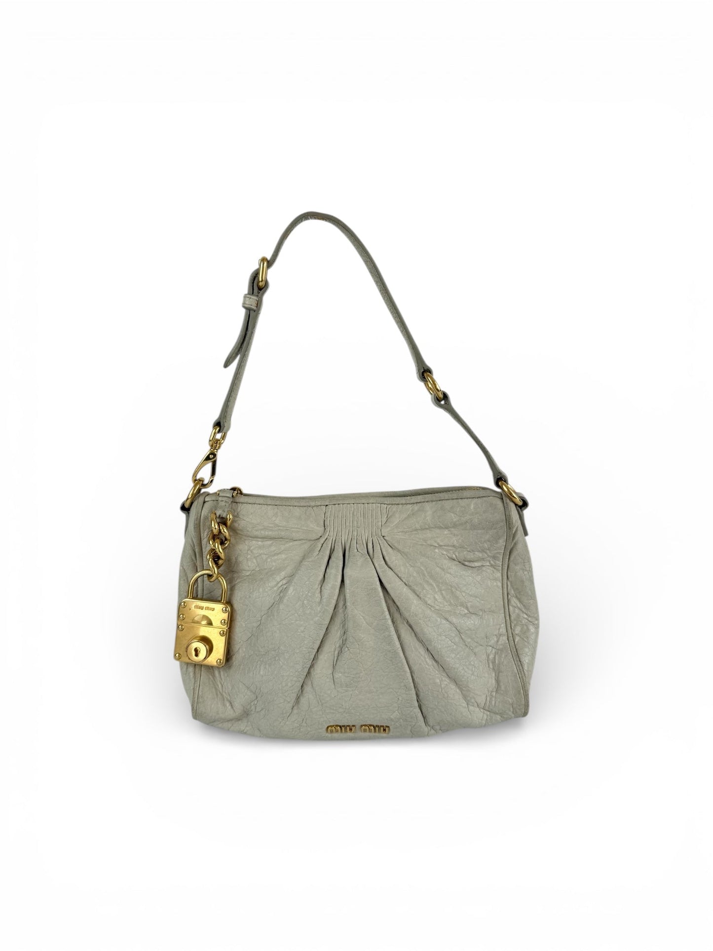 2010s Miu Miu Vitello Charm Mini Shoulder Bag | O/S, Gold