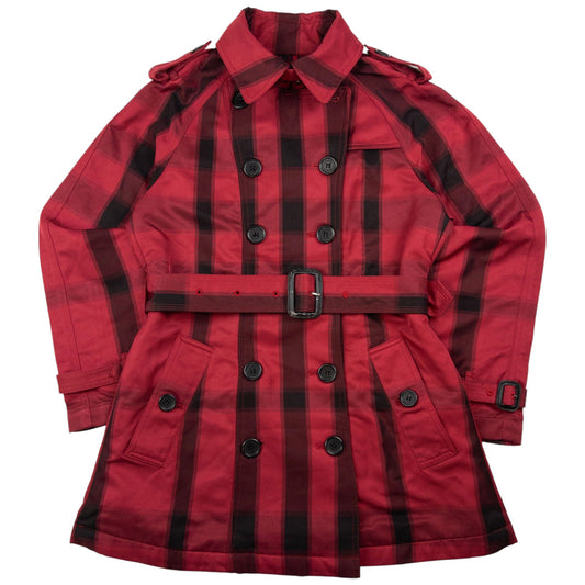 Vintage Burberry Nova Check Belted Trench Jacket Womens Size M