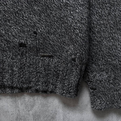 DIESEL DISTRESSED KNIT JUMPER | O/S, Grey