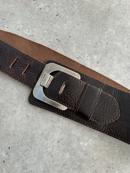 Vintage 1990s Chunky Leather Belt - W34-38