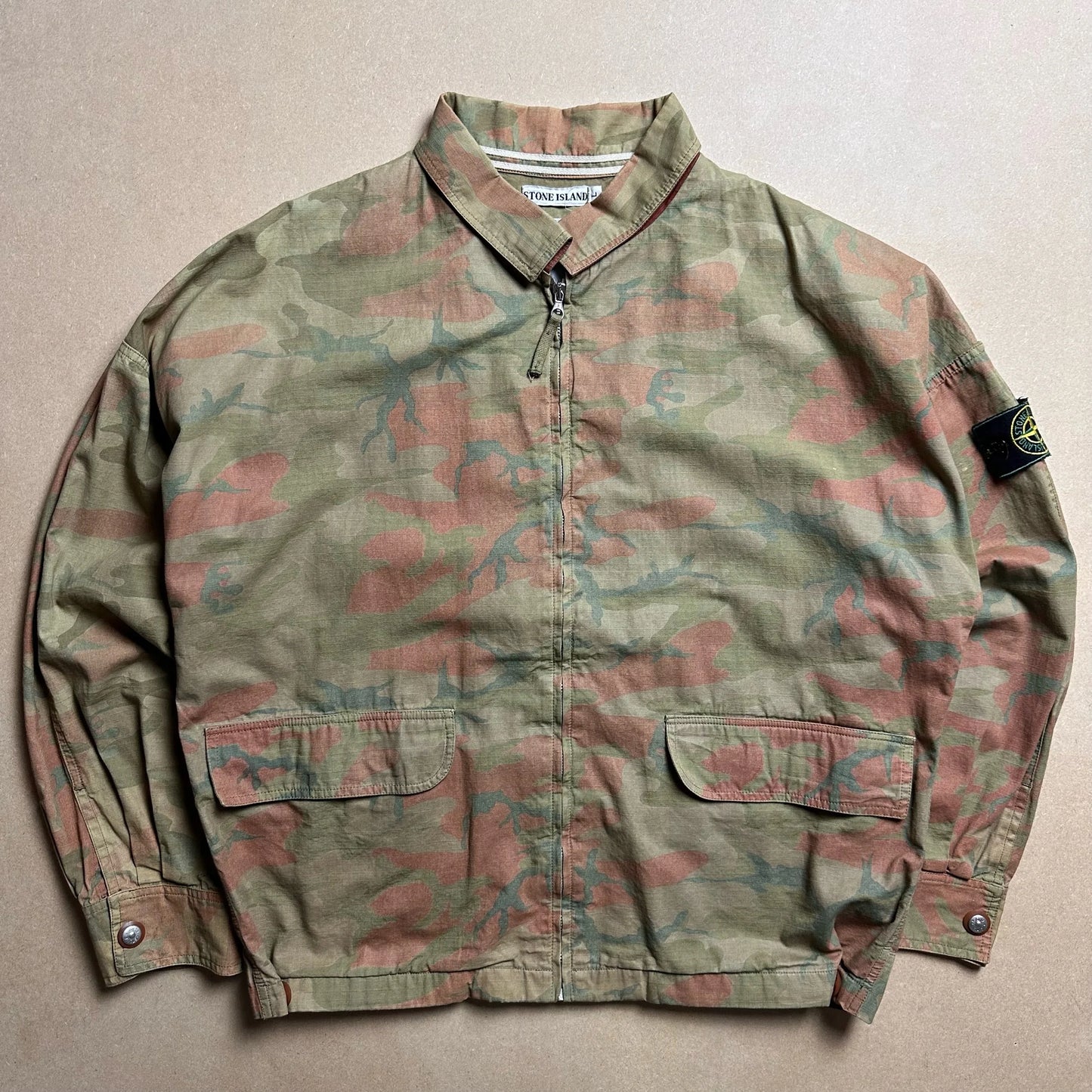 S/S1990 Ice Camouflage Harrington Style Bomber