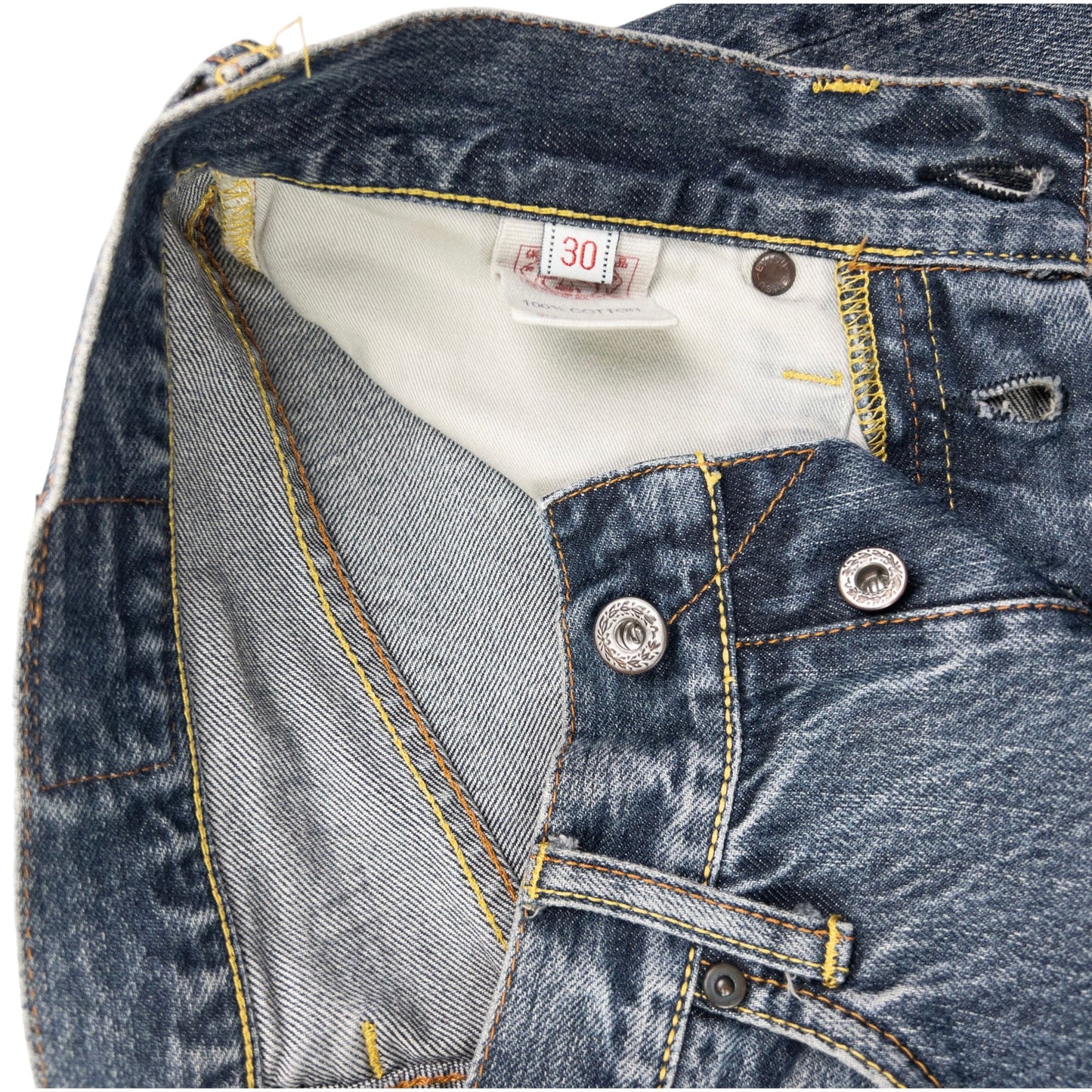 Vintage Evisu Double Wheat Gull Japanese Denim Jeans Size W29