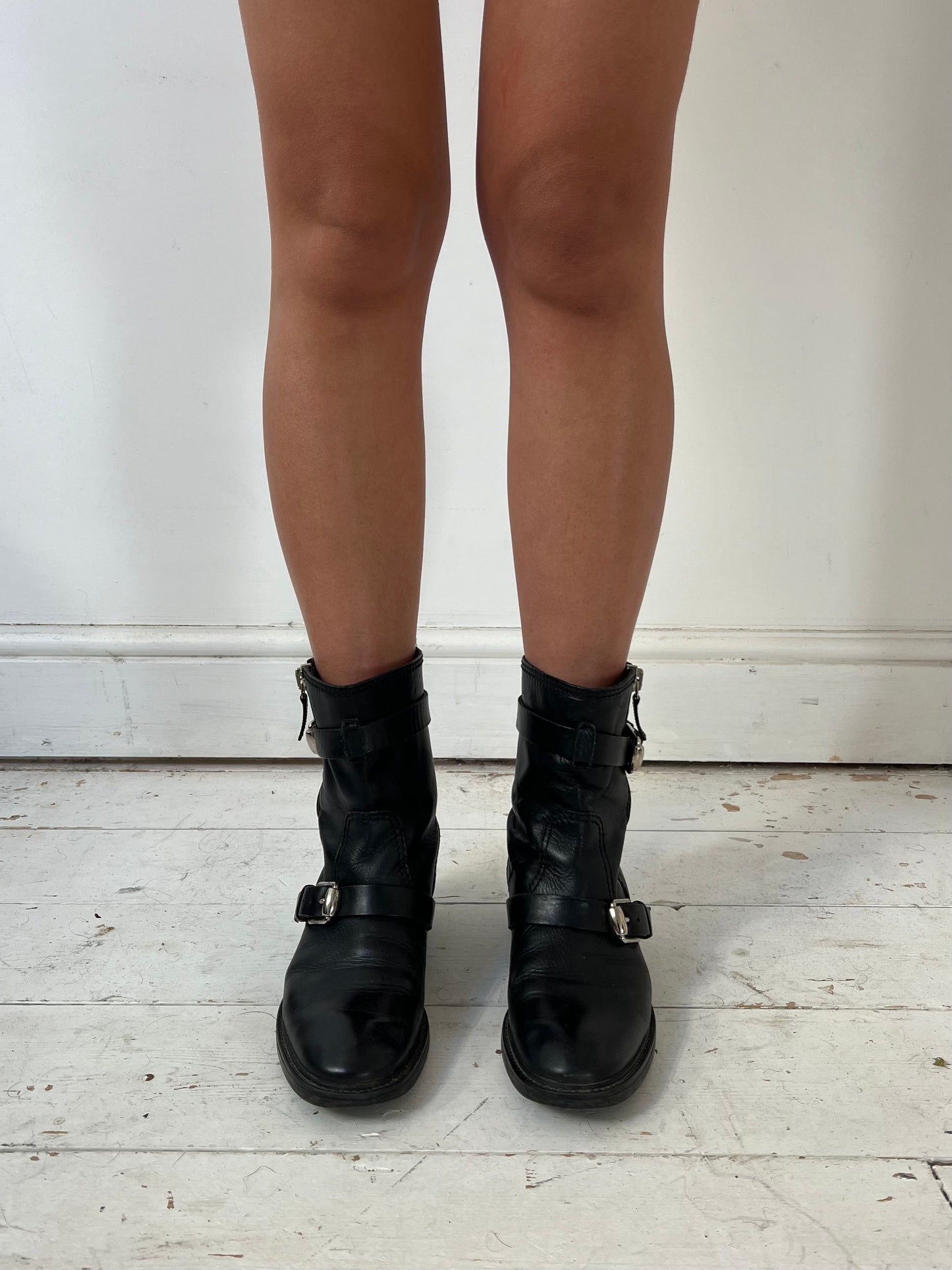GUCCI BIKER BOOTS (EU 39) | DEFAULT TITLE, Black