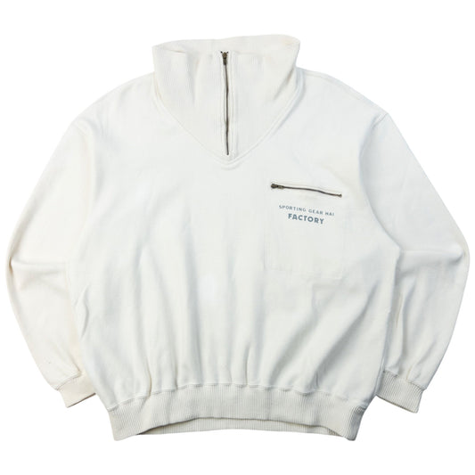 Vintage 90s Hai Sporting Gear By Issey Miyake Q Zip Sweatshirt Size XS | XS, White