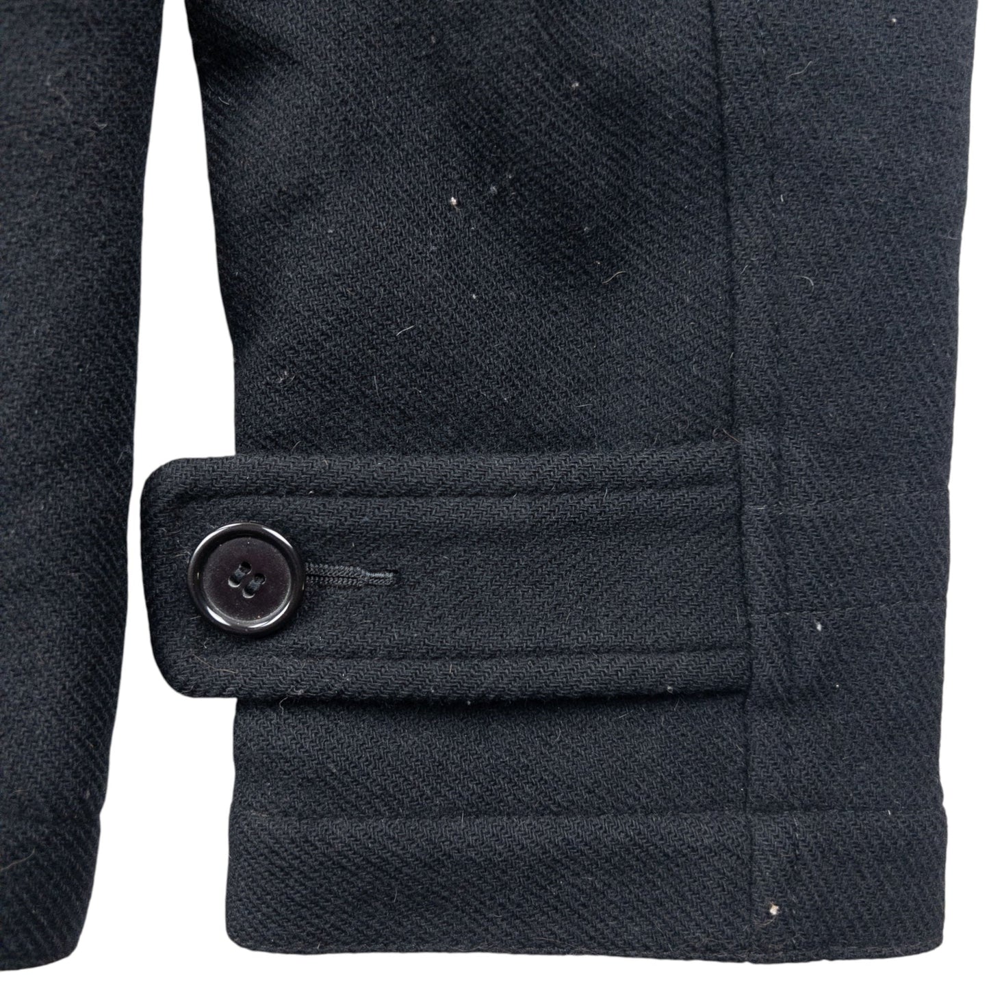 Vintage 90s Cabane De Zucca By Issey Miyake Wool Peacoat Jacket Size S | Small, Black