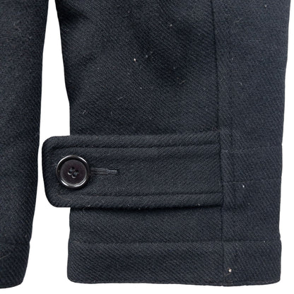 Vintage 90s Cabane De Zucca By Issey Miyake Wool Peacoat Jacket Size S | Small, Black
