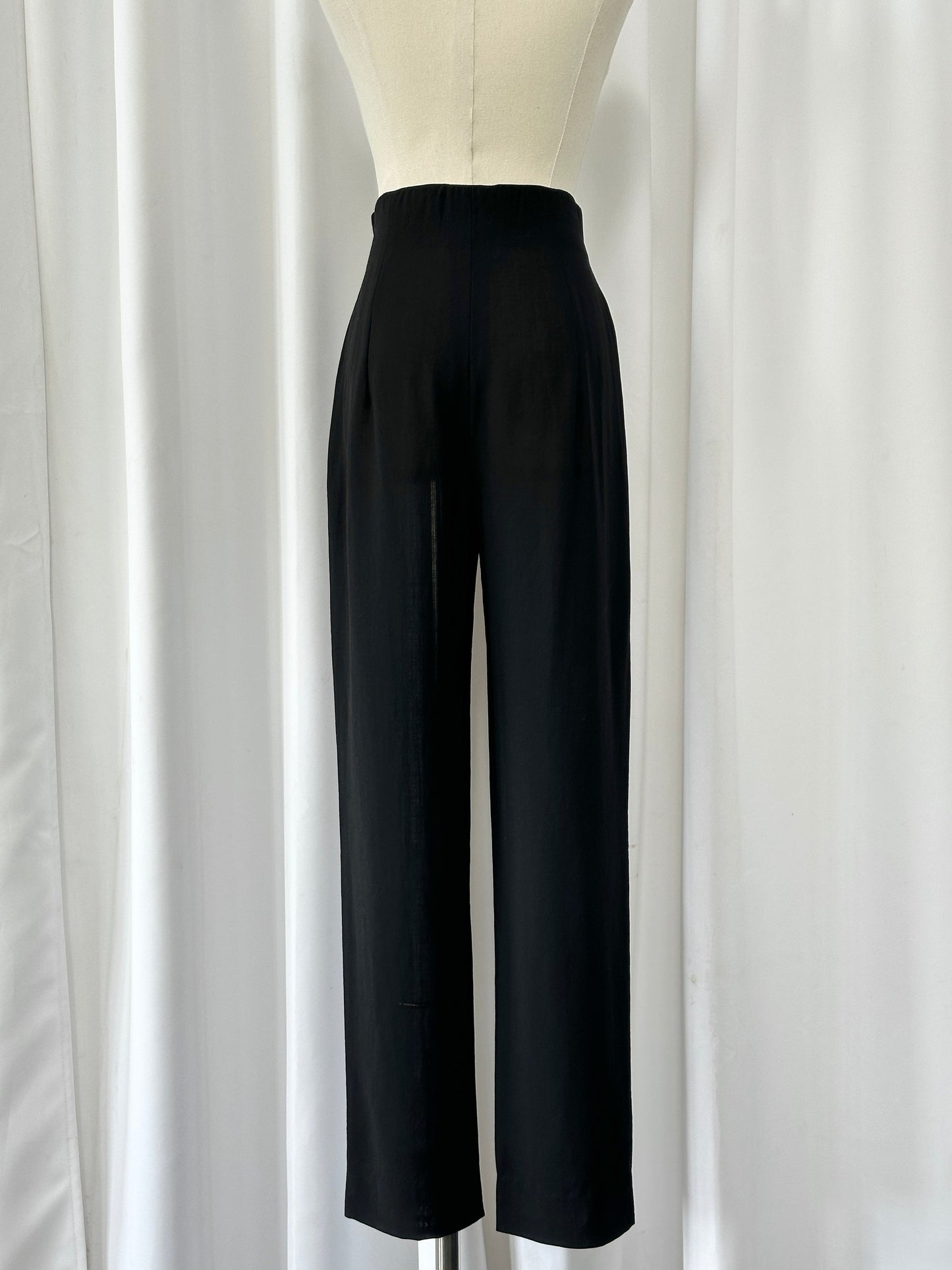 Max Mara 1990s Wool High Waisted Straight Leg Trousers - W24