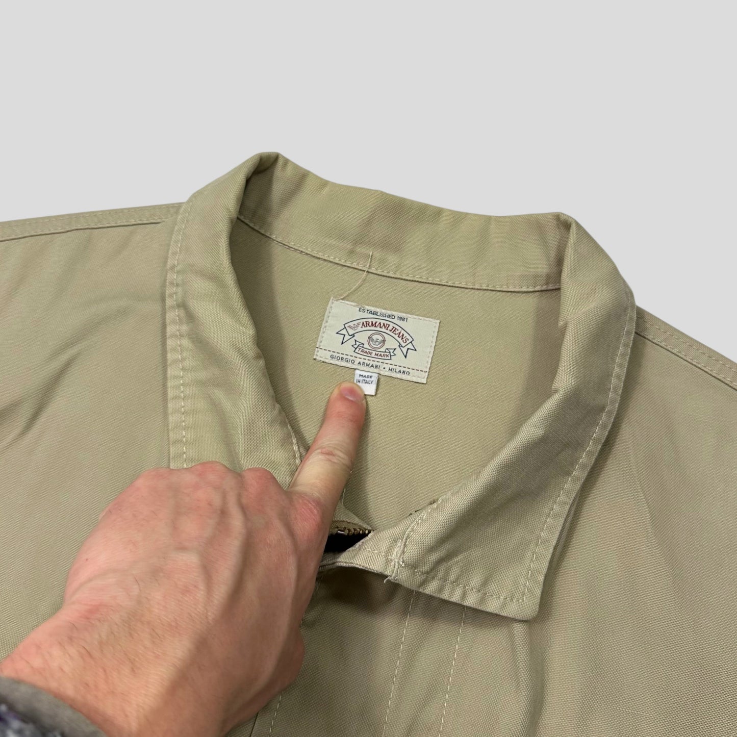 Armani Jeans 90’s Cotton Carpenter Chore Jacket - IT52 | Default Title, Beige