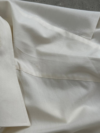 Yves Saint Laurent Pour Homme 2000s Cotton Short Sleeve Logo Shirt - L/XL