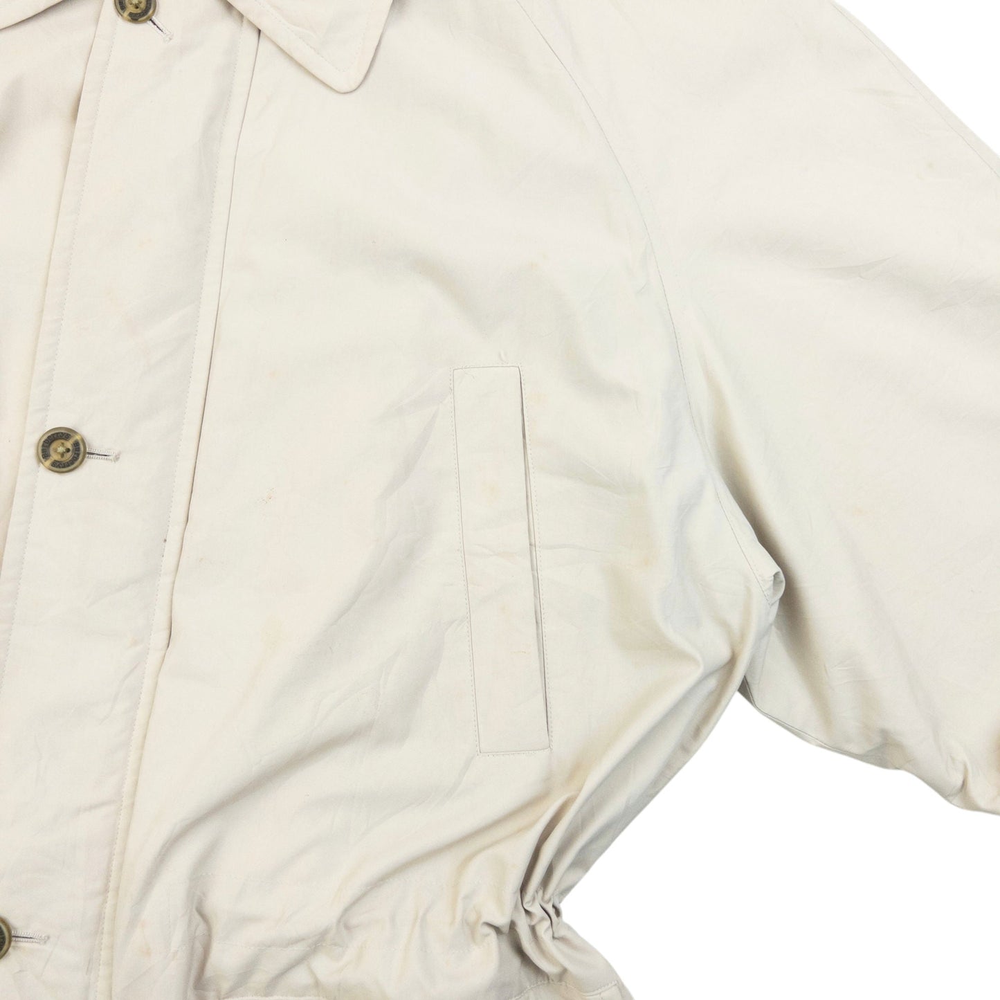 Vintage 90s Burberry Zip Up Jacket Size L | Large, Beige