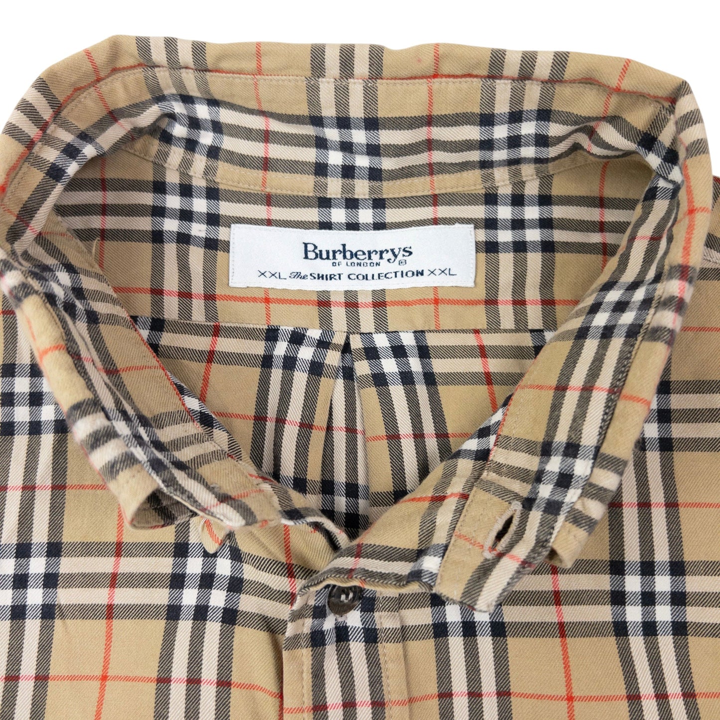 Vintage 90s Burberry Nova Check Long Sleeve Button Up Shirt Size XXL | XXL, Beige