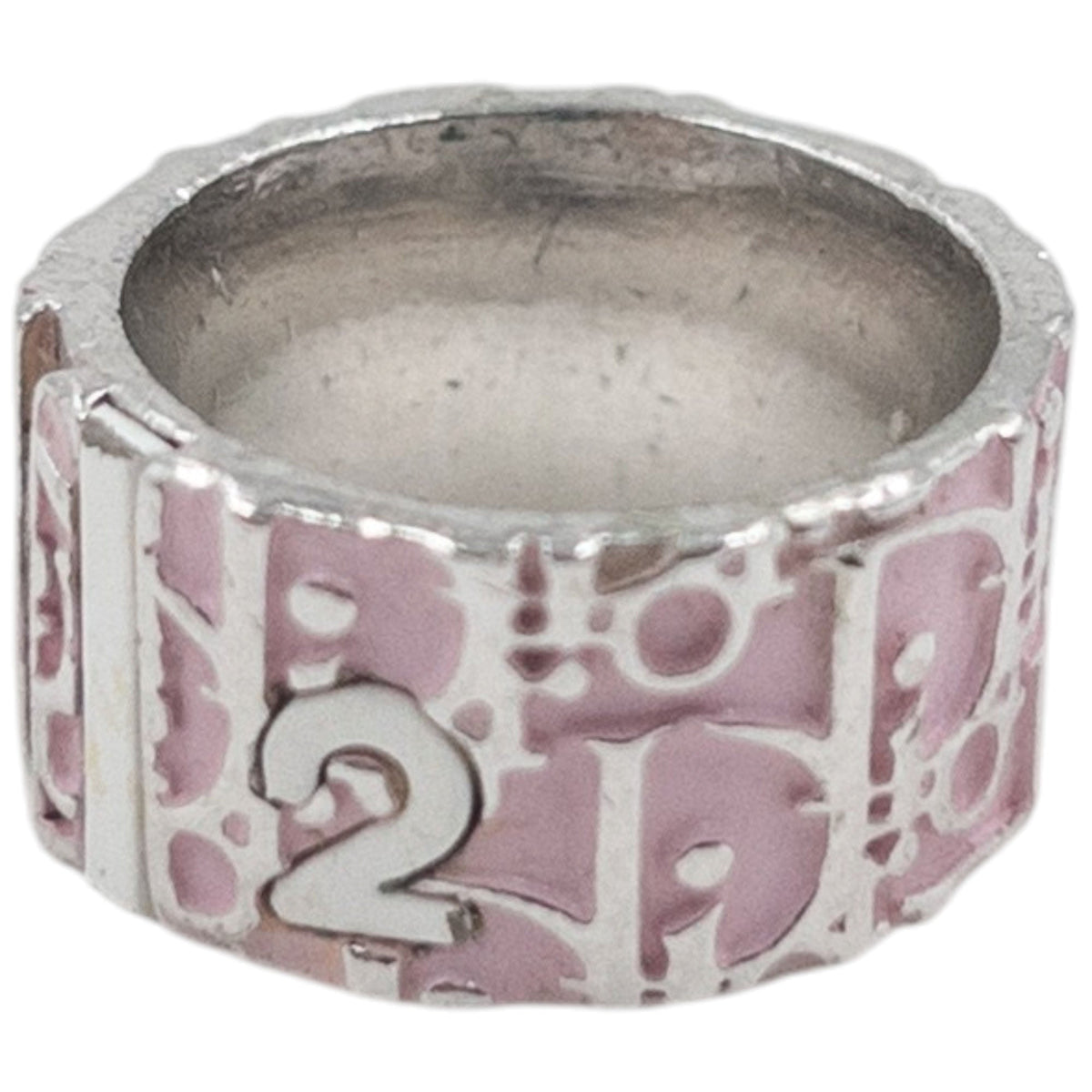 Vintage 2000s Dior By John Galliano Monogram Number Ring | O/S, Pink